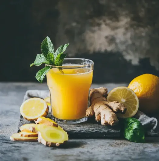 Orange Lemon Ginger Mint Juice