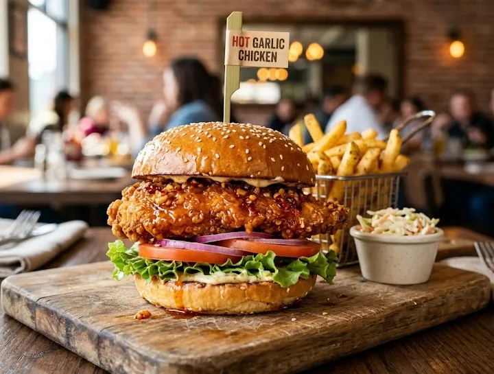 Hot Garlic Chicken Sandwich