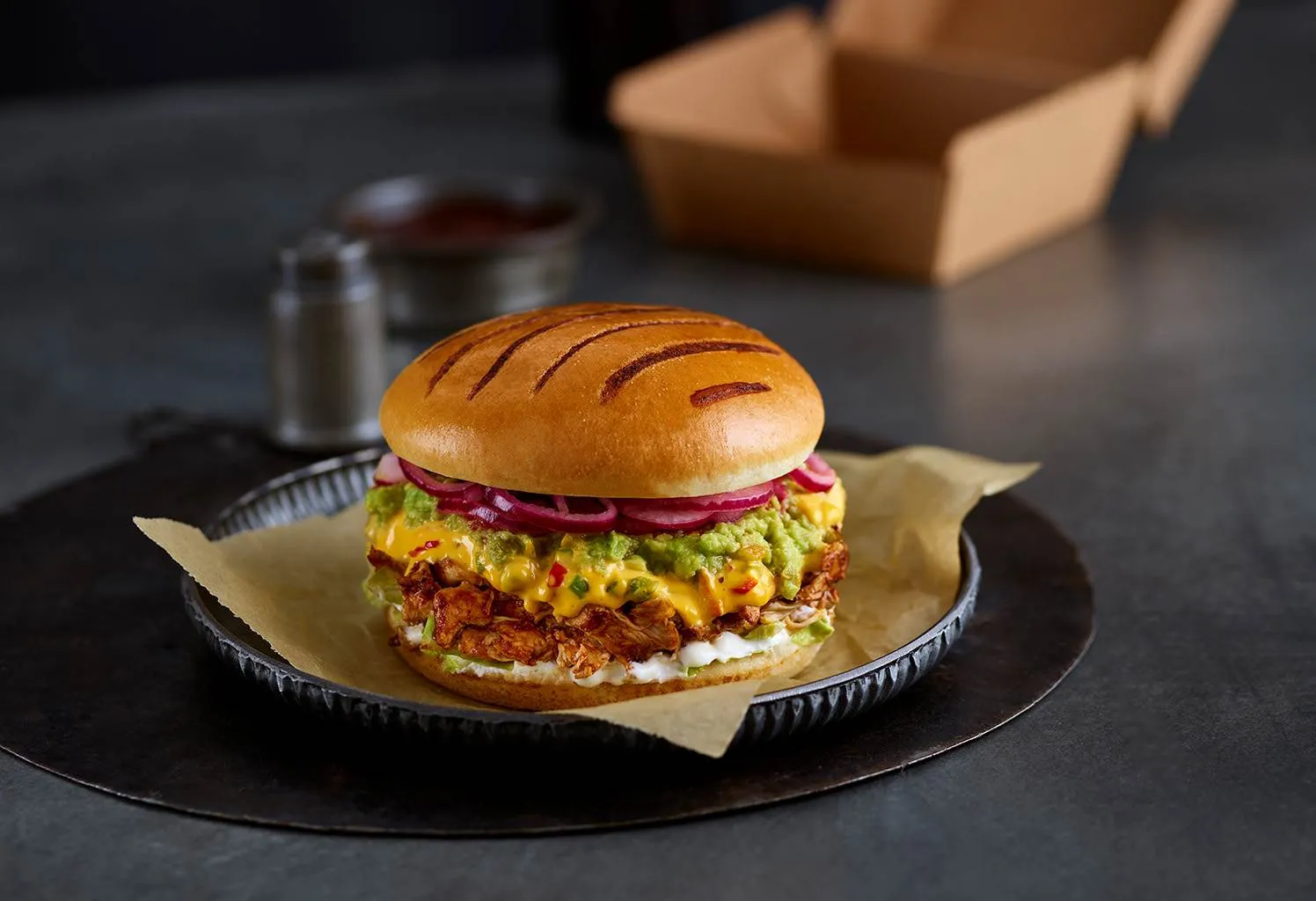 Mexican chicken burger