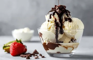 Vanilla Choco Berry Ice Cream Scoop