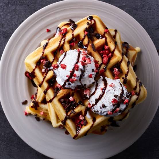 Waffle With Ice Cream
