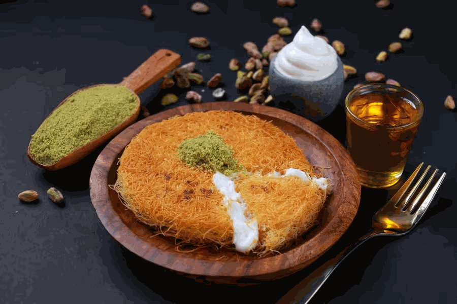 Pistachio Kunafa Brownie